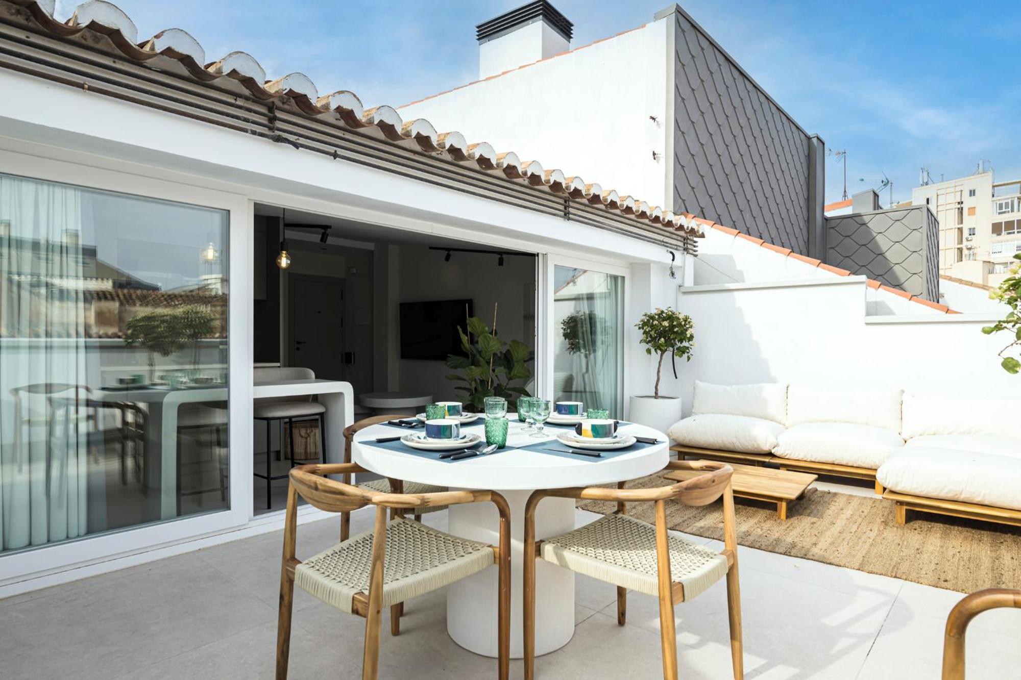 מאלגה Atarazanas Suite, Atico Con Terraza מראה חיצוני תמונה